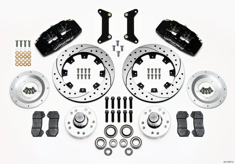 WIL Dynapro Brake Kit - Wilwood Dynapro 6 Front Hub Kit 12.19in Drilled 79-87 GM G Body