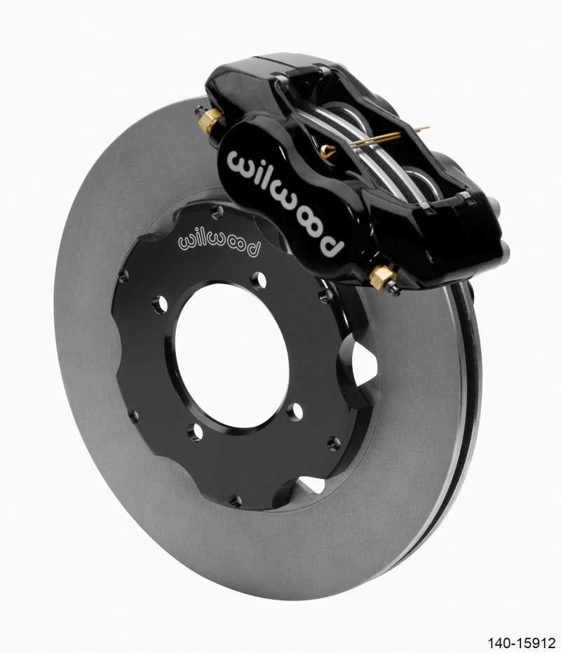 WIL Dynalite Brake Kit - Wilwood Dynalite Front Big Brake Kit 11.00in ULHP-30 Vane Plain Face Rotors - Black