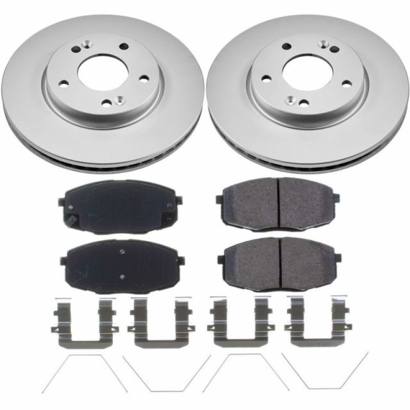 PSB Z17 Evolution Coated Kit - Power Stop 17-19 Kia Soul Front Z17 Evolution Geomet Coated Brake Kit
