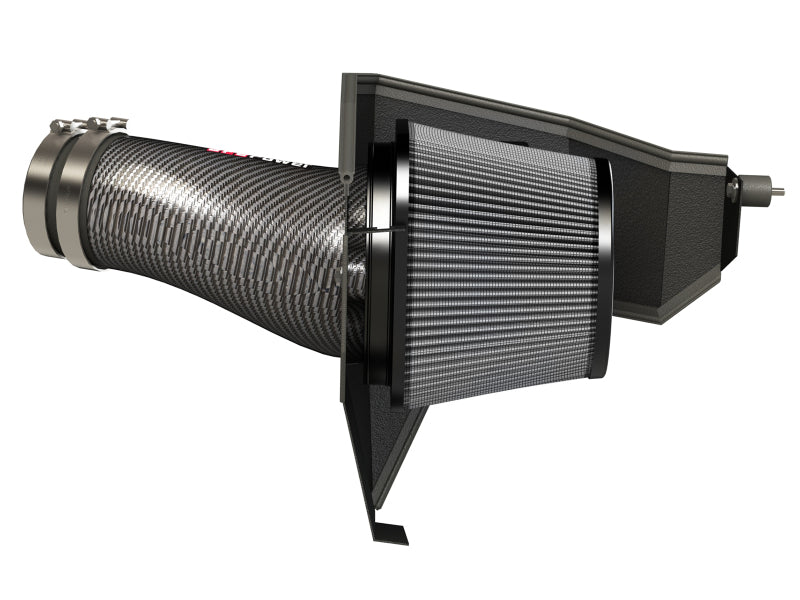 AFE Track Series Intake - aFe POWER Magnum FORCE Carbon Fiber Stage 2 Pro Dry S CAIS - 11-18 Dodge Challenger/Charger V8-6.4L