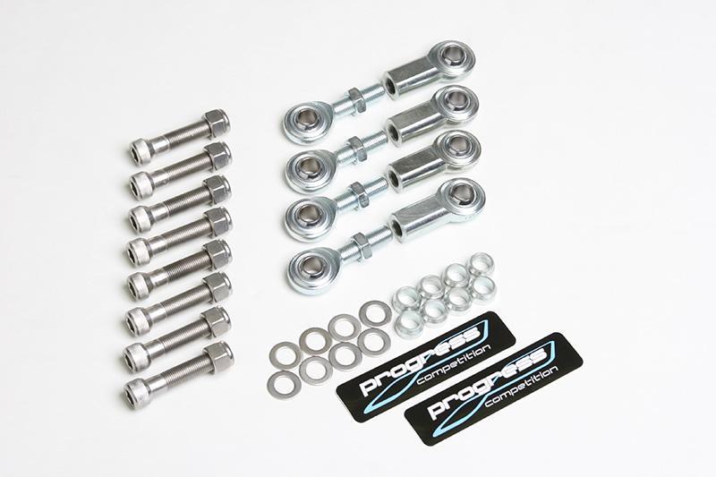 PRG Sway Bar Adapter Kits - Progress Tech 97-13 Chevrolet Corvette (C5/C6) 3-Piece End Link Kit (Pair) - Front & Rear