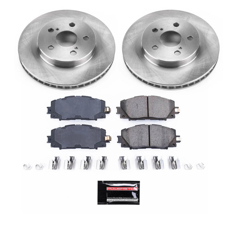 PSB Semi-Coated Rotor Kits - Power Stop 17-19 Toyota Prius Prime Front Semi-Coated Rotor Kit