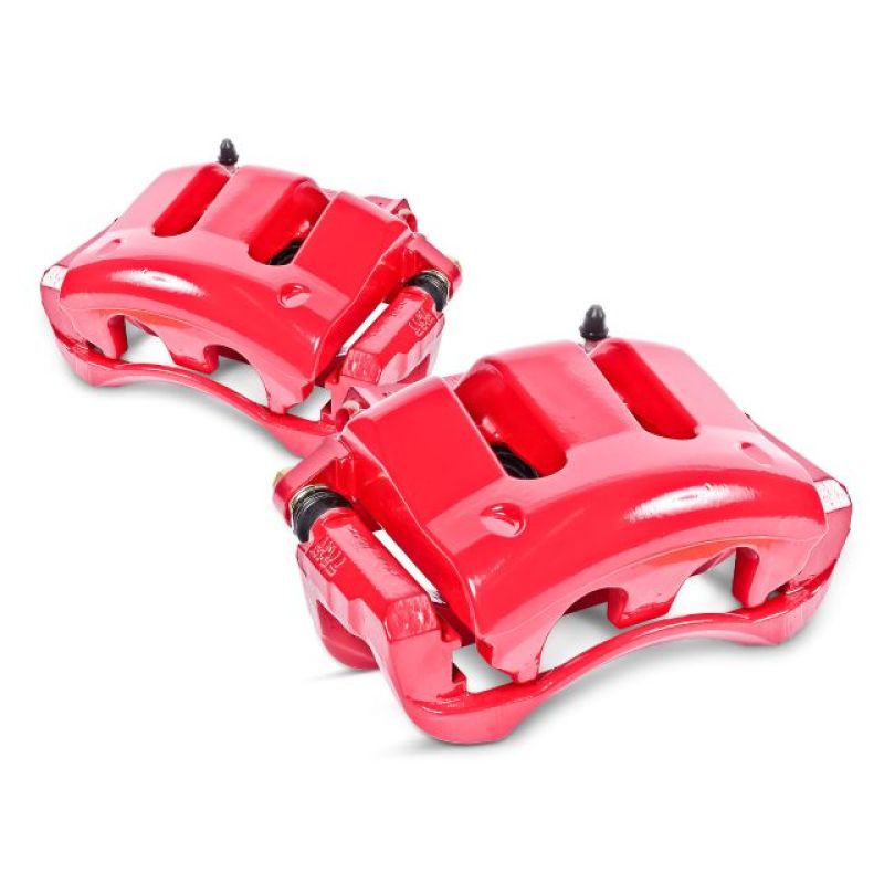 PSB Red Calipers - Power Stop 00-02 Mazda 626 Front Red Calipers w/Brackets - Pair