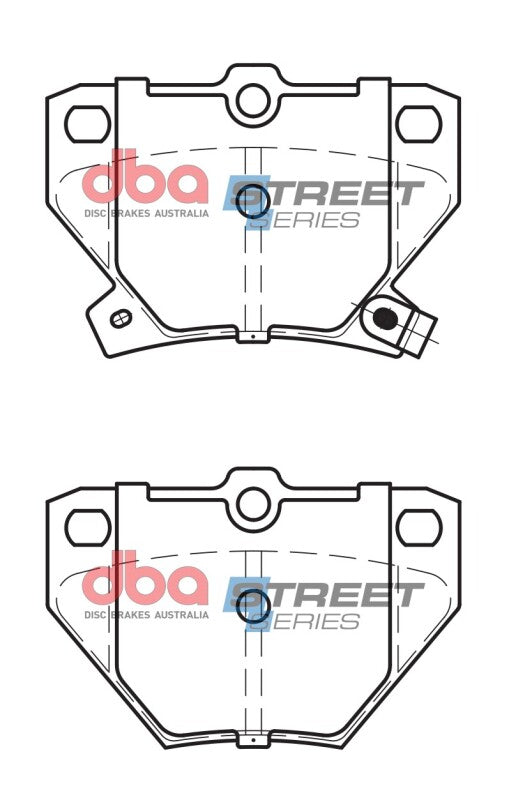 DBA Street Series Brake Pads - DBA 03-08 Pontiac Vibe (FWD) Rear Street Series Brake Pads