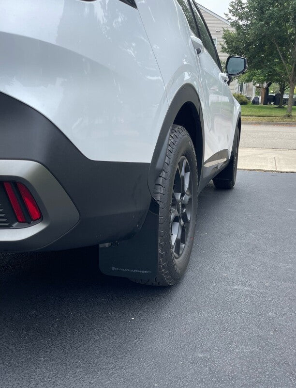 RAL UR Blk Flap/Rd Logo - Rally Armor 23-26 Kia Sportage Black UR Mud Flap w/ Red Logo