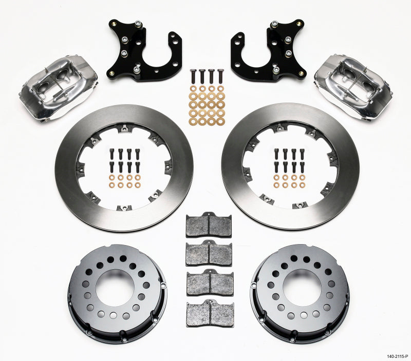 WIL Dynalite Brake Kit - Wilwood Forged Dynalite P/S Rear Kit Polished Big Ford 2.36in Offset