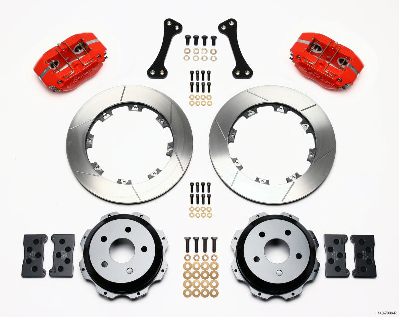 WIL Dynapro Brake Kit - Wilwood Dynapro Rear Kit 12.19in Red Subaru Impreza WRX
