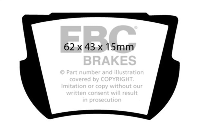 EBC Greenstuff Brake Pad Sets - EBC 66-74 Lotus Elan 1.6 Greenstuff Rear Brake Pads