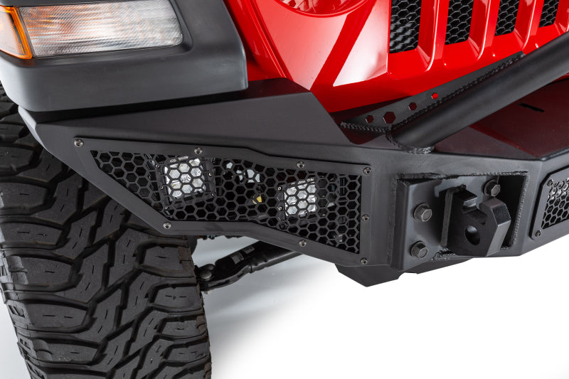 GOR Rockline Bumper - Go Rhino 07-20 Jeep Wrangler JL/JLU/JK/JKU/Gladiator JT Rockline Full Width Bumper w/ Overrider