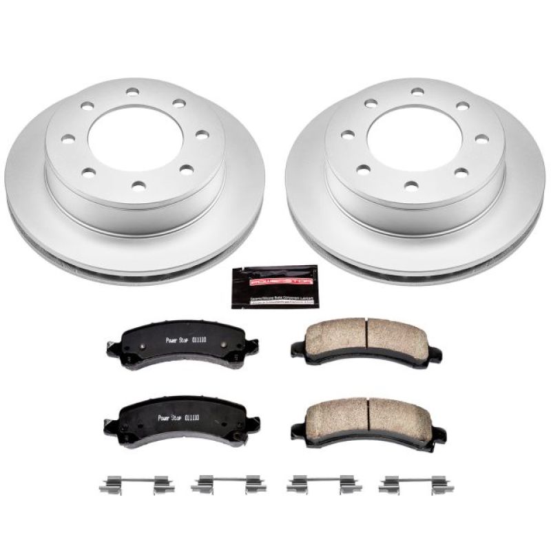 PSB Z17 Evolution Coated Kit - Power Stop 03-17 Chevrolet Express 2500 Rear Z17 Evolution Geomet Coated Brake Kit