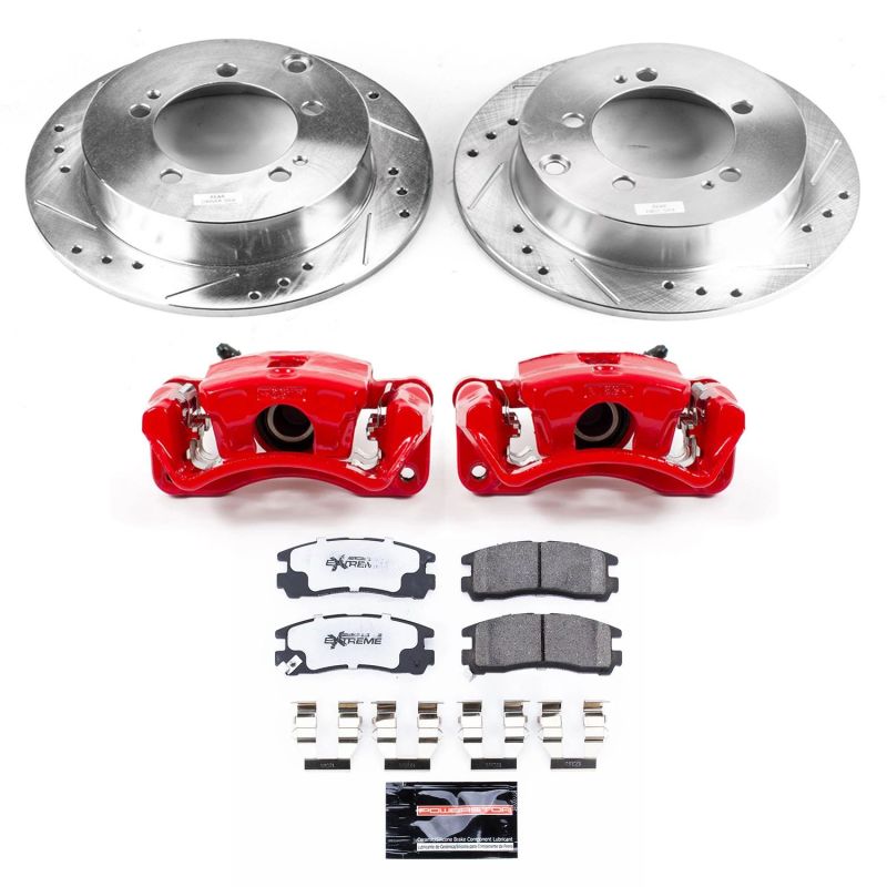 PSB Z26 Street Kit w/Cals - Power Stop 95-05 Chrysler Sebring Rear Z26 Street Warrior Brake Kit w/Calipers
