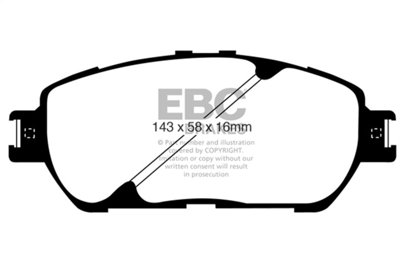 EBC Greenstuff Brake Pad Sets - EBC 10 Toyota Sienna 2.7 Greenstuff Front Brake Pads