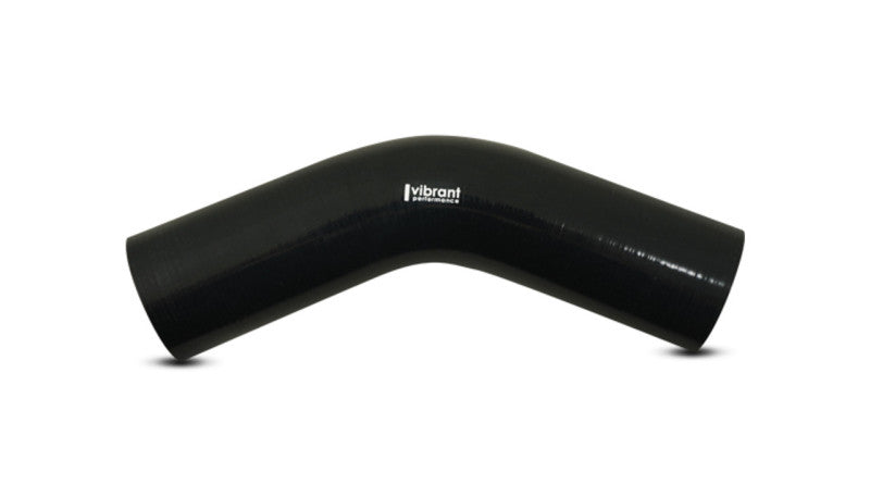 VIB 4 Ply Hoses - Vibrant 45 Degree Silicone Elbow 3.125in ID x 4.50in Leg Length - Black
