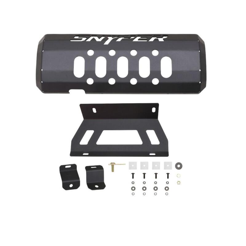 WES Skid Plates - Westin/Snyper 07-17 Jeep Wrangler Muffler Skid Plate - Textured Black