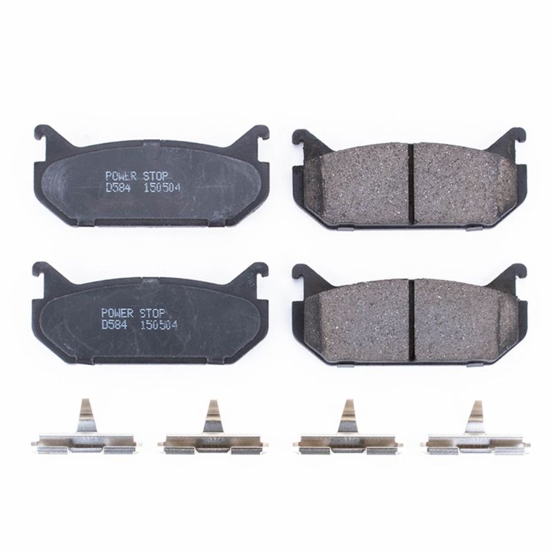 PSB Z17 Evolution Brake Pads - Power Stop 93-97 Ford Probe Rear Z17 Evolution Ceramic Brake Pads w/Hardware