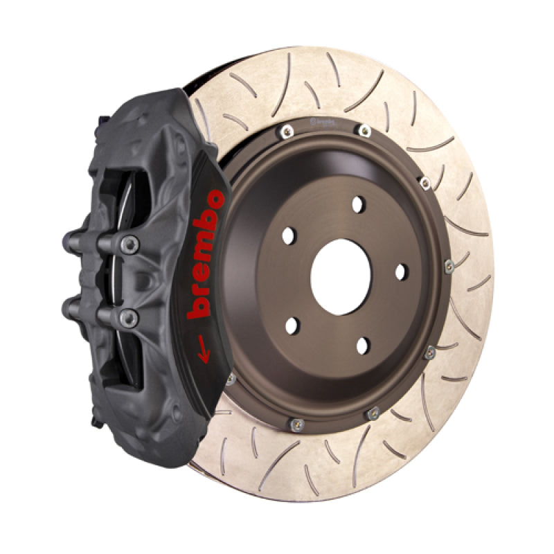 BRB Big Brake Kits - Brembo 2009+ Nissan GT-R PISTA Front BBK 380x34x65a T5 2pc Rotor Slotted - Clear HA