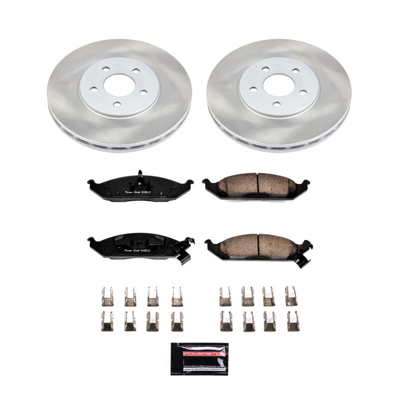 PSB Semi-Coated Rotor Kits - Power Stop 96-00 Plymouth Breeze Front Semi-Coated Rotor Kit