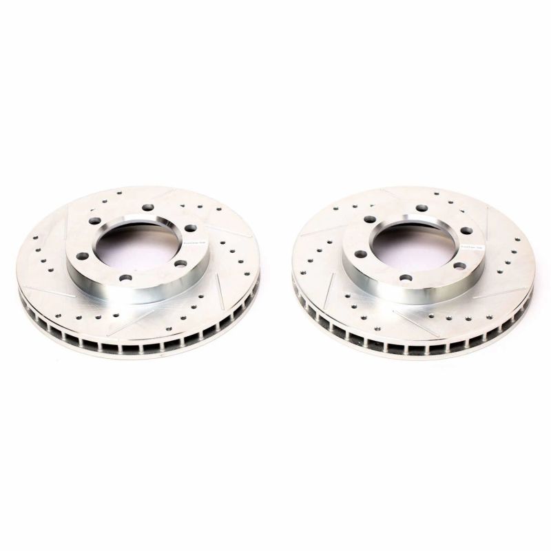 PSB Evolution Drill/Slot Rotor - Power Stop 71-74 Chevrolet Blazer Front Evolution Drilled & Slotted Rotors - Pair