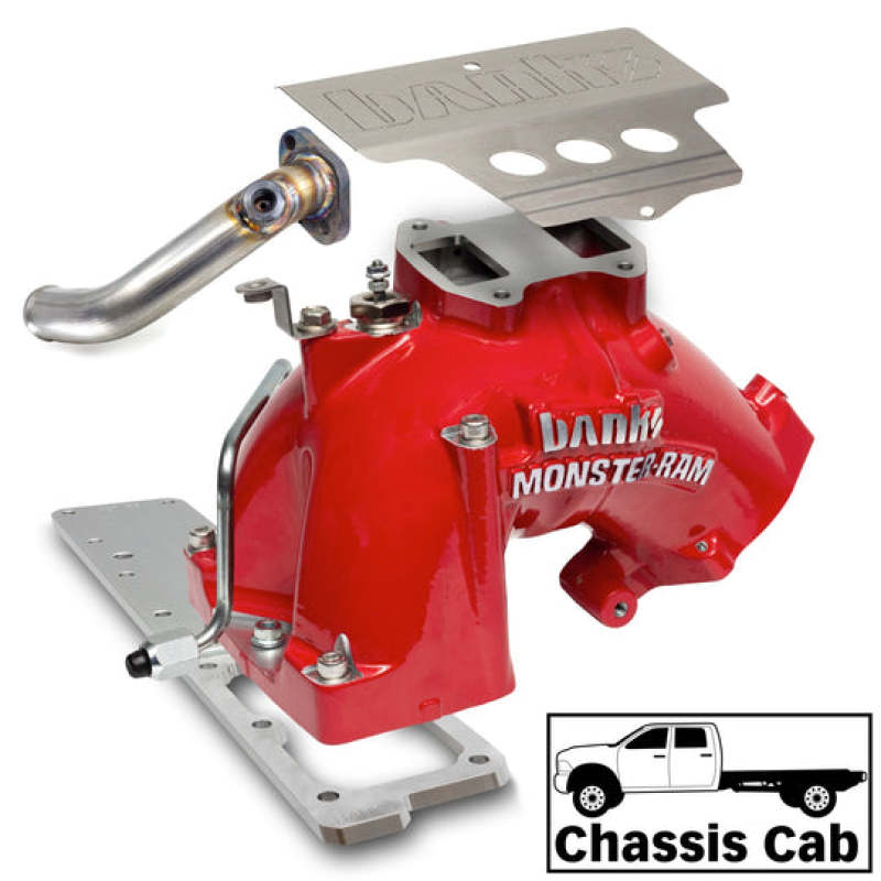 GBE Monster-Ram Intake - Banks Power 13-18 Dodge RAM 6.7L Monster-Ram Intake System W/Fuel Line-Chassis Cab Red