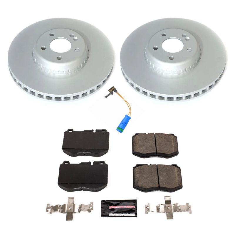 PSB Z17 Evolution Coated Kit - Power Stop 2017 Mercedes-Benz E300 Front Z17 Evolution Geomet Coated Brake Kit