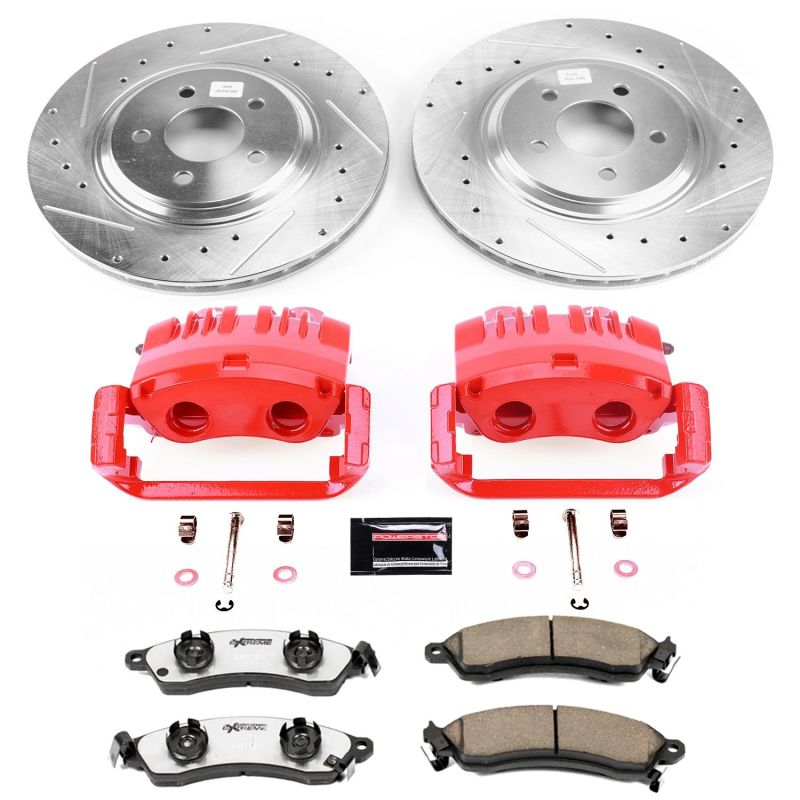 PSB Z26 Street Kit w/Cals - Power Stop 1999 Ford Mustang Front Z26 Street Warrior Brake Kit w/Calipers
