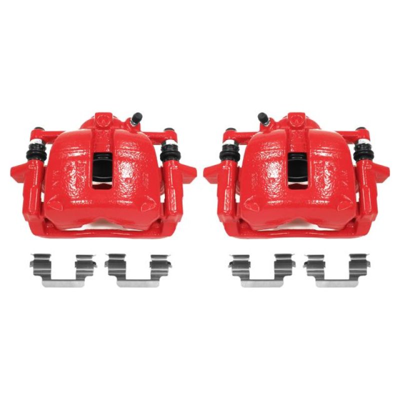 PSB Red Calipers - Power Stop 07-16 Mini Cooper Front Red Calipers w/Brackets - Pair
