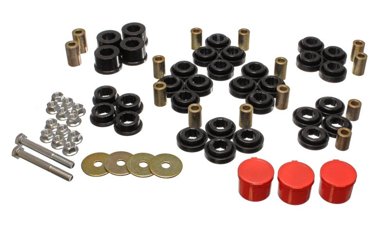 ES Cntrl Arm Bushings - Black - Energy Suspension Chrysler/Dodge Red Rear End Control Arm Bushing Set (Non SRT Models)