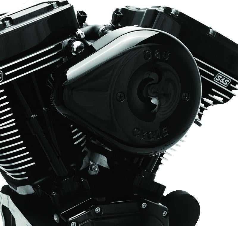 SSC Air Cleaner Kits - S&S Cycle 07-17 BT Stealth Air Cleaner Kit w/ Black Teardrop Cover