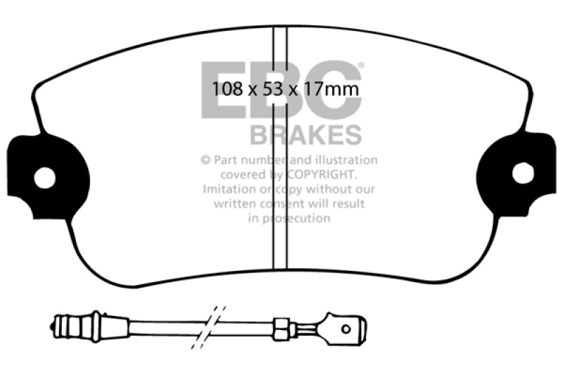 EBC Greenstuff Brake Pad Sets - EBC 75-81 Lancia Beta 1.8L Greenstuff Front Brake Pads