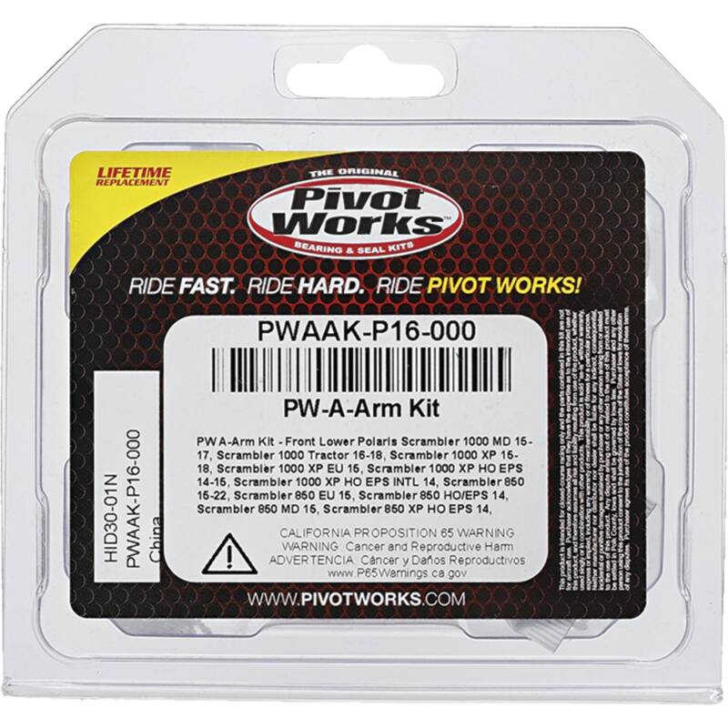 PIV A-Arm Kit - Pivot Works 2014 Polaris Sportsman 550 EPS A-Arm Kit - Front Lower 1 Kit Req Per Veh