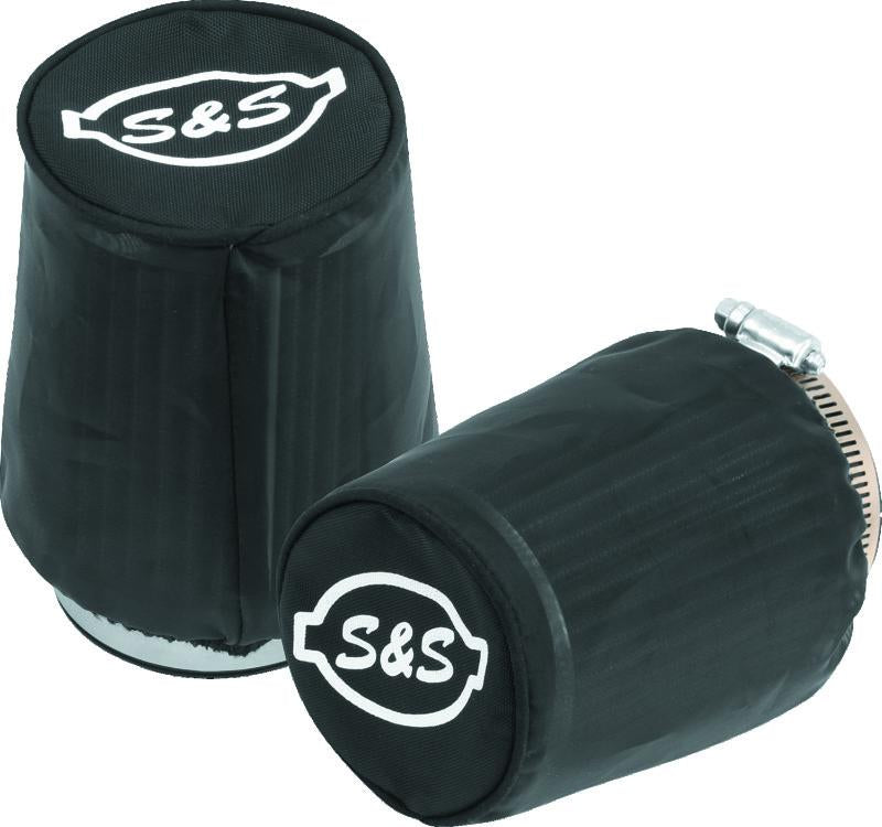 SSC Air Filters - S&S Cycle Air Filter Cover For Tapered S&S Tuned Induction Filters - Black Nylon - 2 Pack