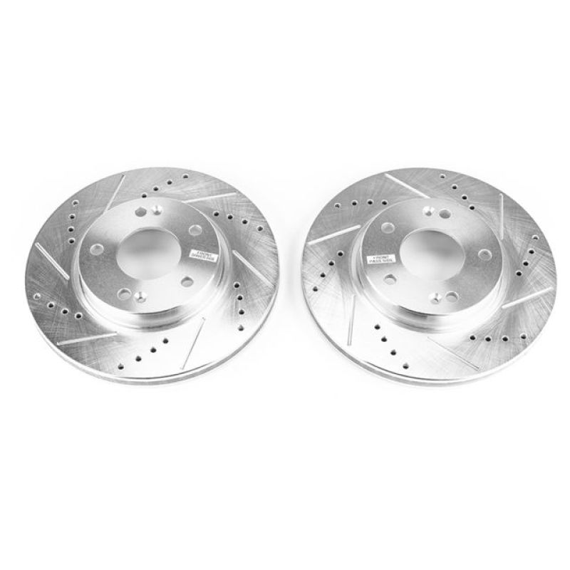 PSB Evolution Drill/Slot Rotor - Power Stop 17-19 Hyundai Ioniq Front Evolution Drilled & Slotted Rotors - Pair