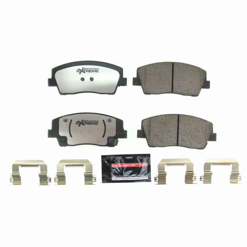 PSB Z26 Extreme Brake Pads - Power Stop 2019 Genesis G70 Front Z26 Extreme Street Brake Pads w/Hardware