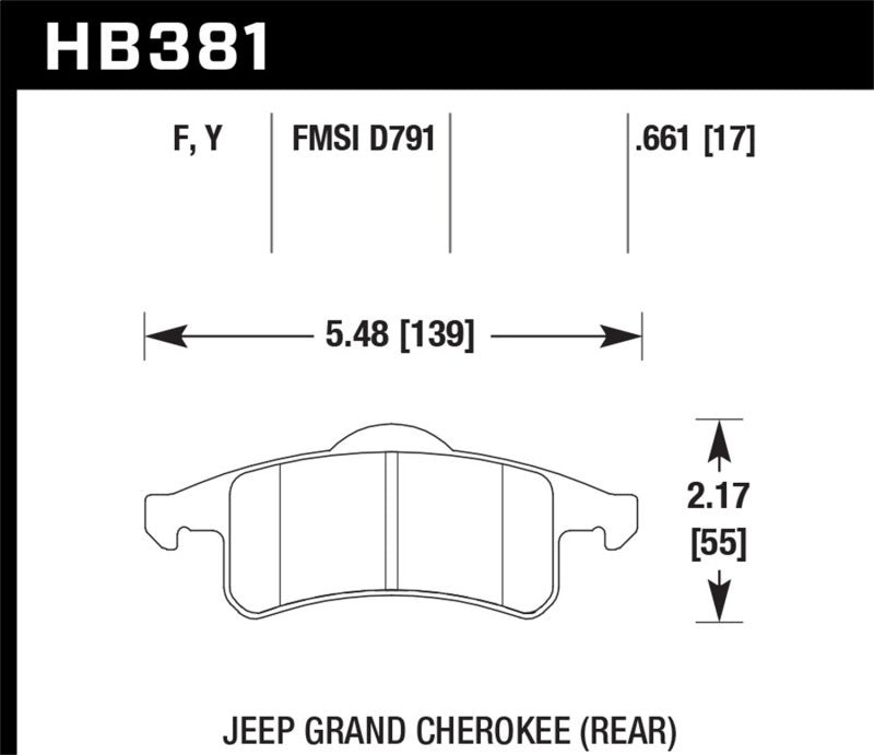 HAWK LTS Brake Pads - Hawk 99-04 Jeep Grand Cherokee LTS Street Rear Brake Pads