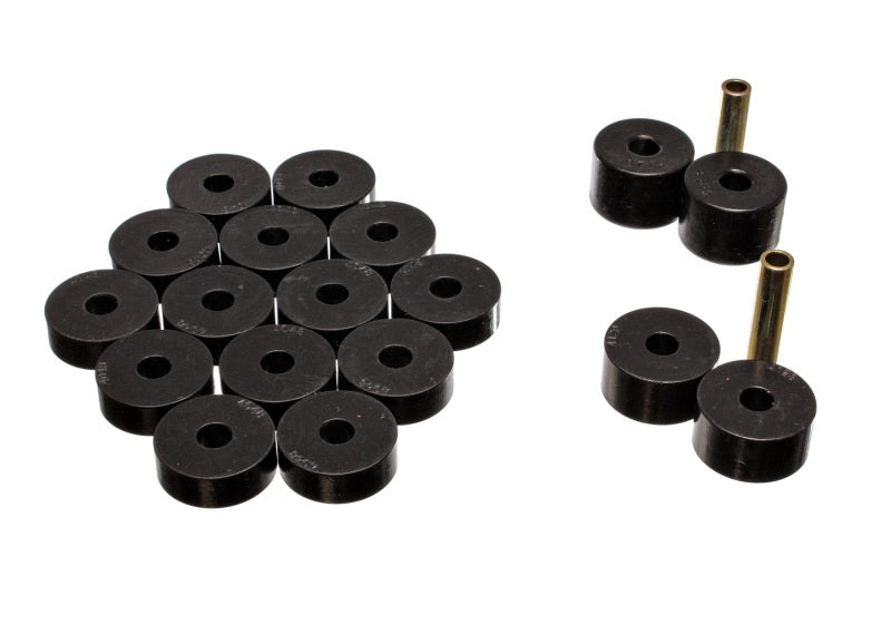 ES Body Mounts - Black - Energy Suspension 74-75 Jeep CJ5/CJ7/CJ8 Scrambler Black Body (Cab) Mount Set