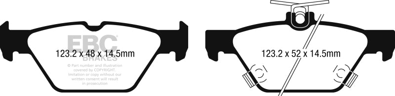 EBC Greenstuff Brake Pad Sets - EBC 15-17 Subaru Outback / Legacy Greenstuff 2000 Series Sport Rear Brake Pads
