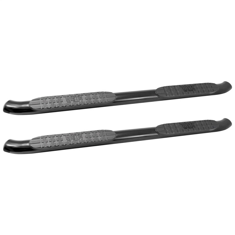 WES Nerf Bars - PRO TRAXX 4 - Westin 2014-2018 Chevrolet/GMC Silverado Sierra 1500 Dbl Cab PRO TRAXX 4 Oval Nerf Step Bars - Black