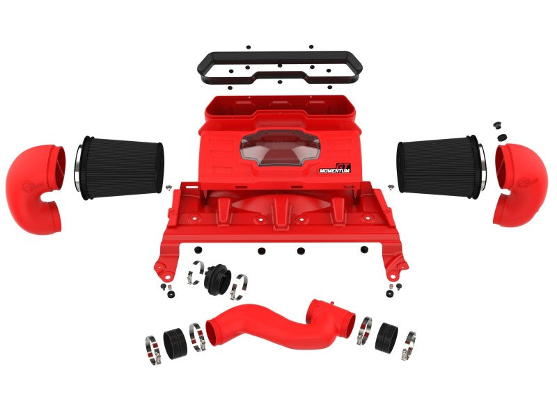 AFE Momentum GT Cold Air Intakes - aFe 21-23 Dodge RAM 1500 TRX V8-6.2L Momentum GT Intake- Red