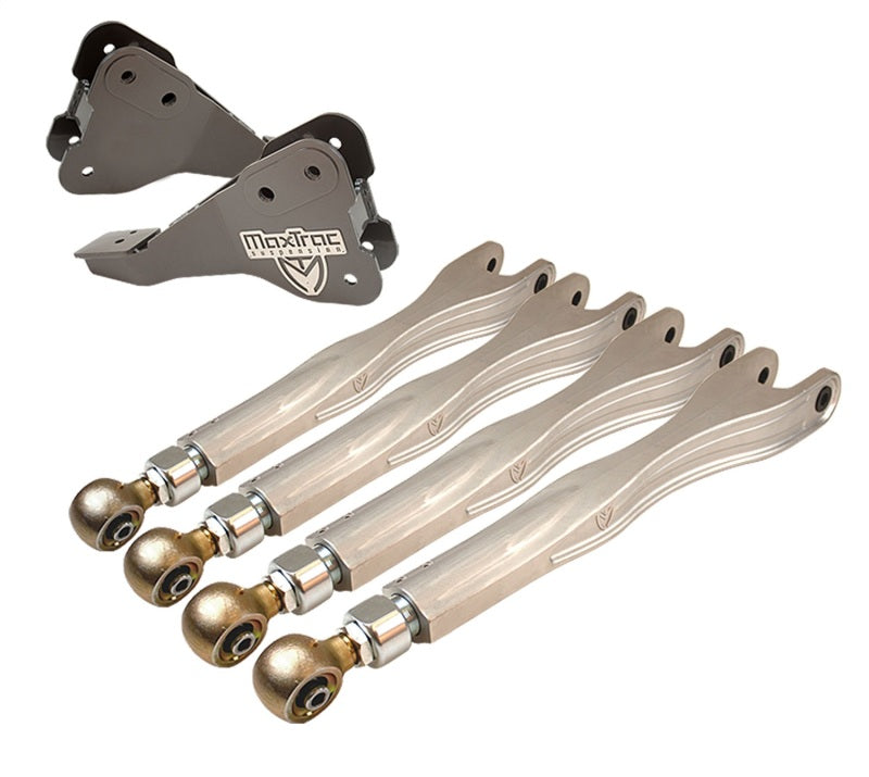 MXT 4-Link Arms & Brackets - MaxTrac 17-19 Ford F-250/350 4WD Dually 0-6in Adaptive 4-Link Arm Kit