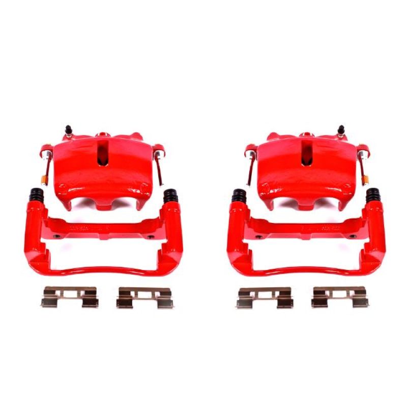 PSB Red Calipers - Power Stop 05-08 Ford F-150 Front Red Calipers w/Brackets - Pair