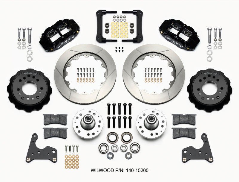 WIL Superlite Brake Kit - Wilwood Narrow Superlite 6R Front Hub Kit 14.00in 65-72 CDP C Body -Drum