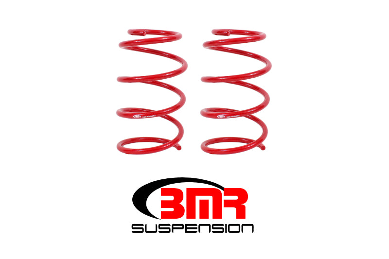 BMR Lowering Springs - BMR 05-14 S197 Mustang GT Front Drag Version Lowering Springs - Red