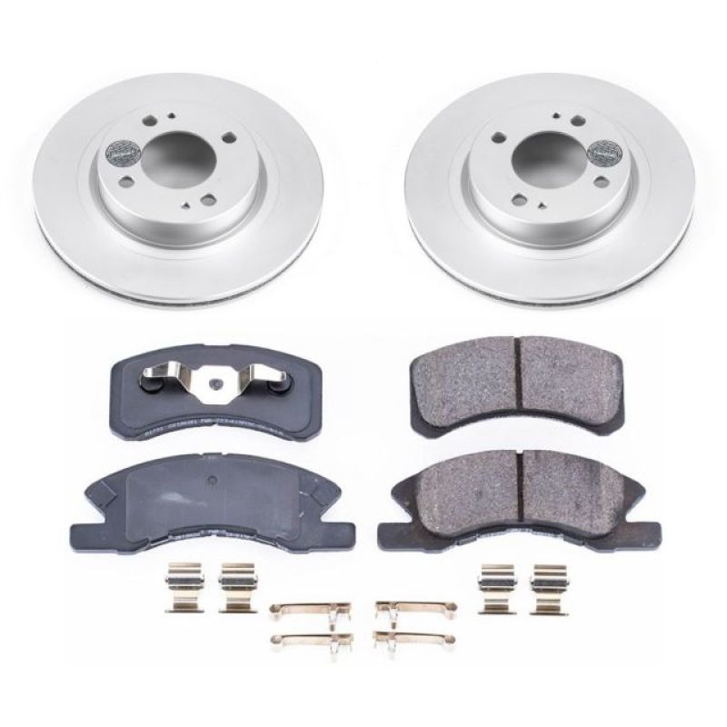 PSB Z17 Evolution Coated Kit - Power Stop 17-18 Mitsubishi Mirage Front Z17 Evolution Geomet Coated Brake Kit
