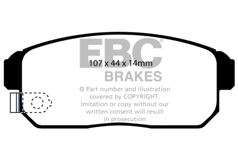 EBC Yellowstuff Brake Pad Sets - EBC 02-03 Infiniti G20 2.0 Yellowstuff Rear Brake Pads