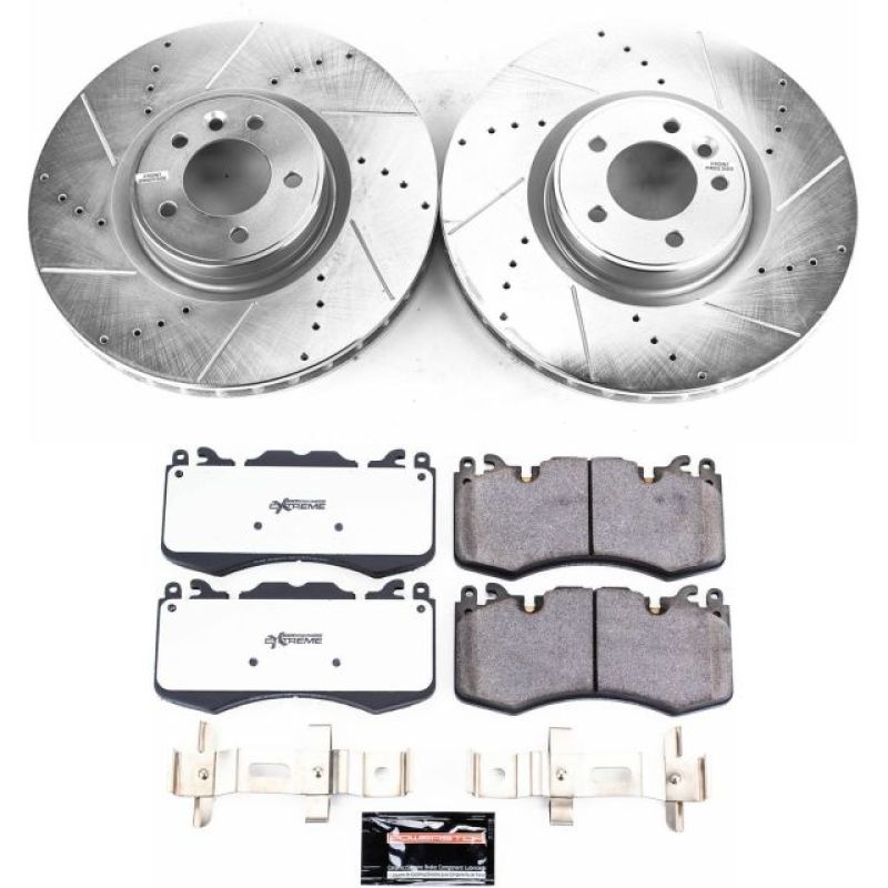 PSB Evolution Drill/Slot Rotor - Power Stop 10-13 Land Rover Range Rover Sport Front Z36 Truck & Tow Brake Kit