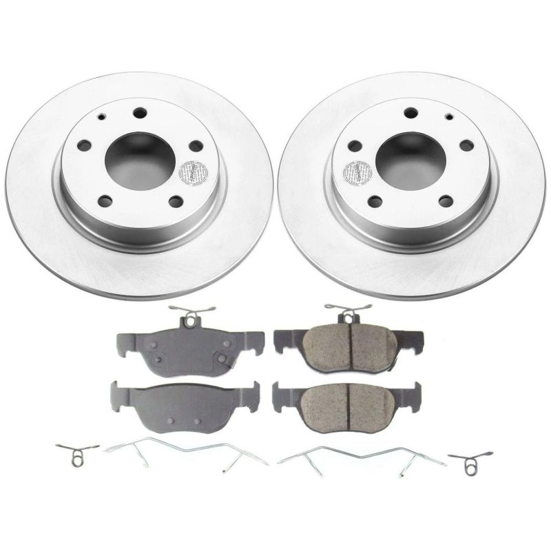 PSB Z17 Evolution Coated Kit - Power Stop 2019 Mazda 3 Rear Z17 Evolution Geomet Coated Brake Kit