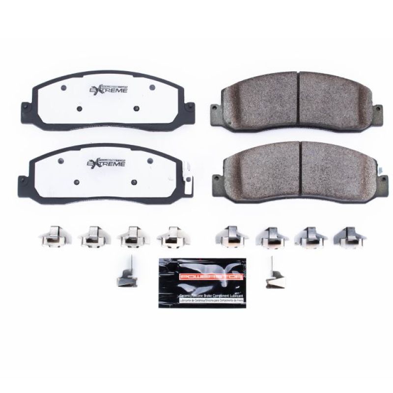 PSB Z36 Truck & Tow Brake Pads - Power Stop 08-11 Ford F-250 Super Duty Front Z36 Truck & Tow Brake Pads w/Hardware