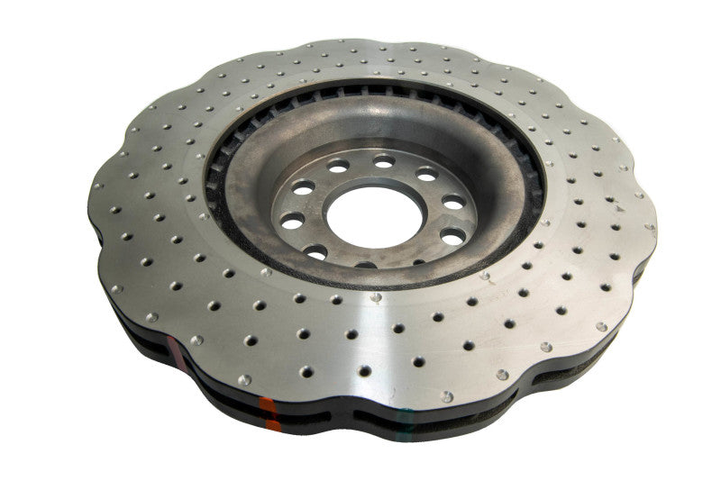 DBA 4000 Series Drilled Rotors - DBA 12-13 Volkswagen Golf R 3.6L Front 4000 Series Drilled Wavy Rotor