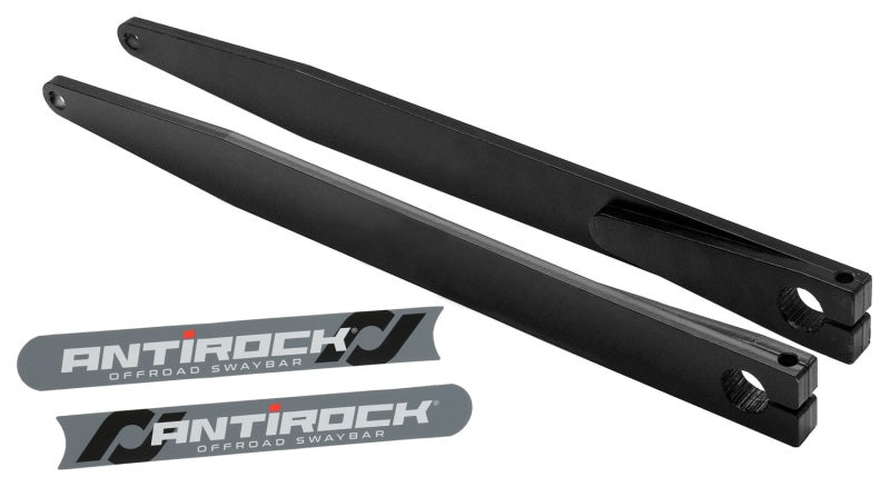 ROK Antirock Sway Bars - RockJock Antirock Fabricated Steel Sway Bar Arms 21in Long Slight Outward Bend w/ Stickers Pair