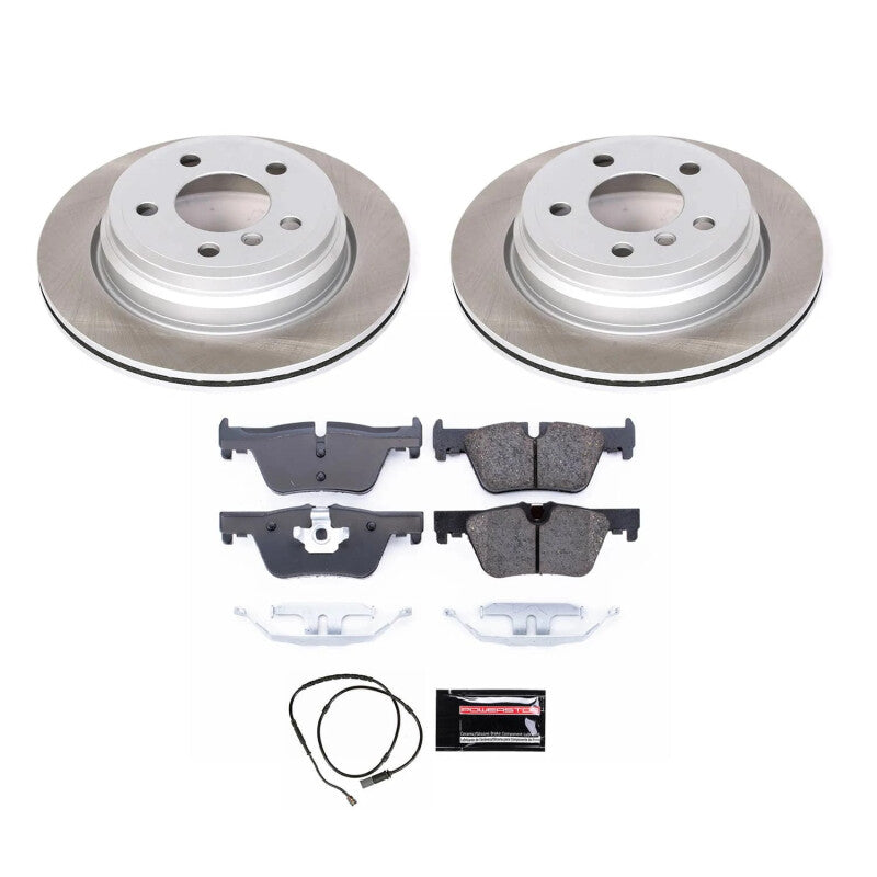 PSB Semi-Coated Rotor Kits - Power Stop 17-20 BMW 430i xDrive Gran Coupe Rear Semi-Coated Rotor Kit